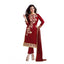 Generic Women's Chanderi Unstitched Salwar Suit-Material With Dupatta (Maroon,2 Mtrs)