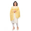 Generic Women's Cotton Silk Strips Printed Dupatta (Yellow, Length:2-2.4 mtr)