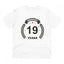 Generic Men's PC Cotton 19th Anniversary Printed T Shirt (Color: White, Thread Count: 180GSM)