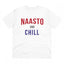 Generic Men's PC Cotton Nasto And Chill Printed T Shirt (Color: White, Thread Count: 180GSM)