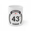 Generic Ceramic 43rd Anniversary Printed Coffee Mug (Color: White, Capacity:330ml)