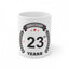 Generic Ceramic 23rd Anniversary Printed Coffee Mug (Color: White, Capacity:330ml)