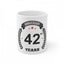 Generic Ceramic 42nd Anniversary Printed Coffee Mug (Color: White, Capacity:330ml)
