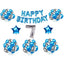 Generic 7Th Happy Birthday Decoration Combo With Foil And Star Balloons (Blue, Silver)