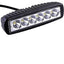 Generic 6 Led Straight Fog Lights Projector Lens (Black)