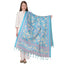 Generic Women's Art Silk Printed Dupatta (Turquoise, Length: 2.25 to 2.50 Mtr)