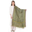 Generic Women's Art Silk Printed Dupatta (Green, Length: 2.25 to 2.50 Mtr)