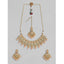 Generic Women's Rose Gold Plated Alloy Necklace & Earings Set (Pink)