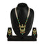 Generic Women's Rose Gold Plated Alloy Necklace & Earings Set (Green)