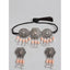 Generic Women's Rose Gold Plated Alloy Necklace & Earings Set (Orange)