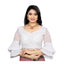Generic Women's Organza Embroidery Readymade Blouse (White, Size: Free Size)