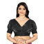 Generic Women's Organza Plain Readymade Blouse (Black, Size: Free Size)