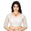 Generic Women's Georgette Embroidery Readymade Blouse (White, Size: Free Size)