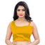 Generic Women's Satin Satin Readymade Blouse (Mustard, Size: Free Size)
