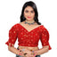 Generic Women's Jimmy Choo Embroidery Readymade Blouse (Red, Size: Free Size)