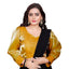 Generic Women's Organza Plain Readymade Blouse (Mustard, Size: Free Size)