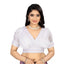 Generic Women's Organza Plain Readymade Blouse (White, Size: Free Size)