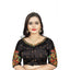 Generic Women's Malai Silk Floral Readymade Blouse (Black, Size: Free Size)