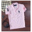 Generic Men's Casual Half sleeve Solid Cotton Polo Neck T-shirt (Pink)