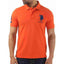 Generic Men's Casual Half sleeve Solid Cotton Polo Neck T-shirt (Orange)