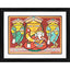 Generic Parvati Ganesh Painting With Wood Photo Frame (Multicolor)