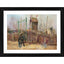 Generic Street Scene in Montmartre 1887 Painting With Wood Photo Frame (Multicolor)