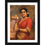 Generic Maharashtrian Woman 1892 Painting With Wood Photo Frame (Multicolor)