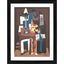 Generic Three Musicians 1921 Painting With Wood Photo Frame (Multicolor)