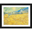Generic Wheatfield with a Reaper 1889 Painting With Wood Photo Frame (Multicolor)