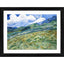 Generic Wheatfield and Mountains 1889 Painting With Wood Photo Frame (Multicolor)