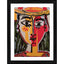 Generic Head of a Woman in a Hat 1962 Painting With Wood Photo Frame (Multicolor)