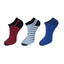 Generic 3_Pair Set Unisex Casual Cotton Striped Ankle Length Socks (Multicolor)