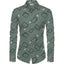 Generic Men's Casual Floral Printed Cotton Blend Unstitched Shirt Fabric 1.6 Mtrs (Grey)