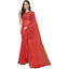 Generic Women's Silk Blend Embellished Saree With Unstitched Blouse 5.5Mtr (Red)
