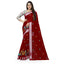 Generic Women's Cotton Silk Embroidered Saree With Unstitched Blouse 5.5Mtr (Maroon)
