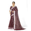Generic Women's Cotton Silk Striped Saree With Unstitched Blouse 5.5Mtr (Maroon)