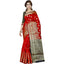 Generic Women's Jacquard Woven Saree With Unstitched Blouse 5.5Mtr (Red)