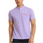 Generic Men's Casual Cotton Printed Mandarin Collar Half Sleeve T-Shirt (Lavender)