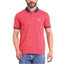 Generic Men's Casual Cotton Printed Polo Neck Half Sleeve T-Shirt (Red)