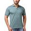 Generic Men's Casual Cotton Printed Polo Neck Half Sleeve T-Shirt (Grey)