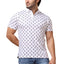 Generic Men's Casual Cotton Printed Polo Neck Half Sleeve T-Shirt (White)