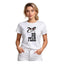 Generic Women's Polyester Solid Printed Round Neck Half Sleeve T-shirt (White)