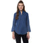 Generic Women's Denim Solid Bell Sleeve Regular Top (Blue Denim)