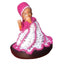 Generic Laddu Gopal Tharad Dress Size: 0 To 6 (Pink-White)