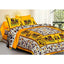 Generic Cotton Printed Queen Size Bedsheet With 2 Pillow Covers (Yellow, 90x100 Inch)