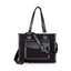 Generic Women's Canvas Medium Top handle Satchel Zipper Handbag (Black)
