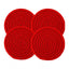 Generic Cotton Rope Drink Coasters 4 Pcs Set (Red)