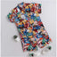 Generic Boy's Lycra Blend Printed Short Sleeve Shirt and Shorts Set (MultiColor)