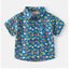 Generic Boy's Cotton Blend Printed Short Sleeve Shirt (MultiColor)