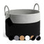 Generic Cotton Laundry Basket Pack of 1 Storage Basket For Clothes (Grey)